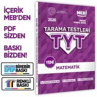 2026 YKS-TYT MEBİ-OGM Matematik Özgün Tarama Testleri Kitabı A4 Boyut Renkli Görsel BASKI ÜCRETİ