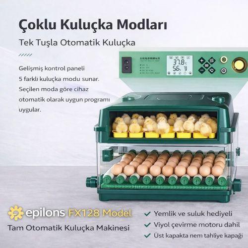 Fx-128 Model Tam Otomatik Kuluçka Makinesi – Çift Katlı, Çift Güç Sistemli, Su Hazneli Yeni Nesil İnkübatör