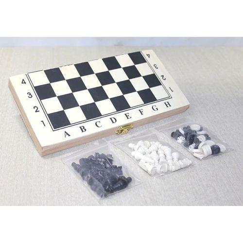 Ahşap Kutulu Satranç Ve Tavla Seti Alk4026