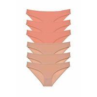 6 adet Süper Eko Set Likralı Kadın Slip Külot Pudra Ten