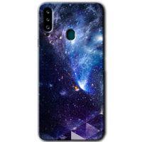 Potkal Hediye Fabrikası Samsung Galaxy A20s HD Baskılı Kılıf + 9D Tam Ekran Koruyucu - Galaksi