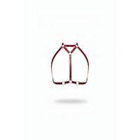 Bordo Göğüs Harness Deri Yüksek Yaka Vücut Aksesuarı - Brf245