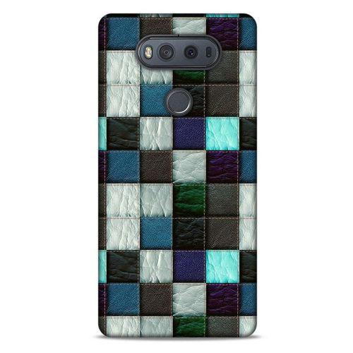 LG K61 Kılıf Patchwork (46) Core Armor Kılıf Gri Cam Göbeği