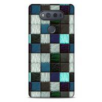 LG K61 Kılıf Patchwork (46) Core Armor Kılıf Gri Cam Göbeği