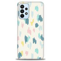 Samsung Galaxy A23 4G Kılıf HD Baskılı Kılıf - Blue + Tam Ekran Koruyucu