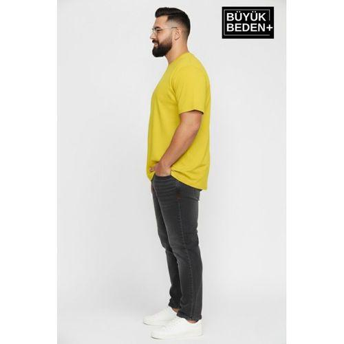 Büyük Beden Erkek Basic Tişört – Pamuklu Düz T-Shirt 3XL-6XL SPR26BTS510