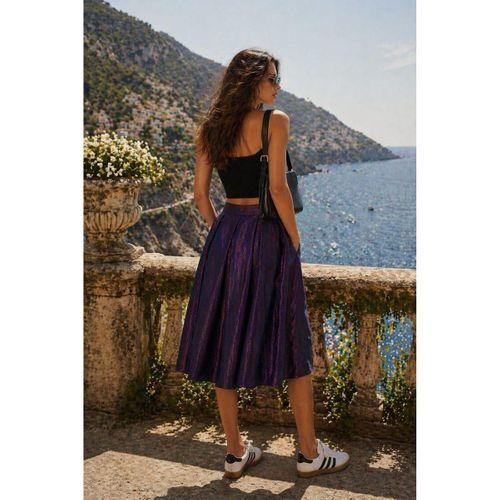 ALEXANDERGARDİ YANDAN CEPLİ PİLELİ ETEK(B24-701402)