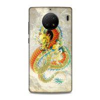 Xiaomi Redmi Note 9 5g Kılıf Dragons (21) Koruyucu Kapak Ejderha Dövme Sarı