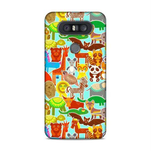 LG Q60 Kılıf Sirin Hayvanlar Arka Kapak Silikon Koruma Full Koruyucu