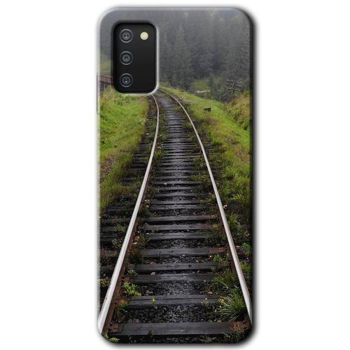 Potkal Hediye Fabrikası Samsung Galaxy A02s Kılıf HD Desen Baskılı Arka Kapak - Tren Yolu
