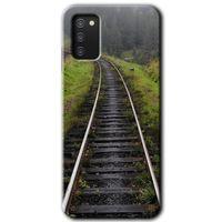 Potkal Hediye Fabrikası Samsung Galaxy A02s Kılıf HD Desen Baskılı Arka Kapak - Tren Yolu