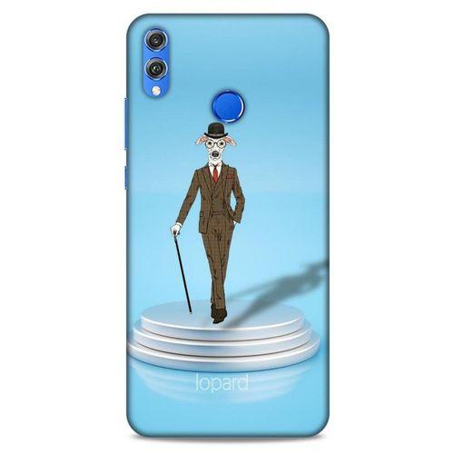 Huawei Honor 8x Kılıf FunnyMaX (45) Liquid Air Kılıf Açık Mavi Köpek