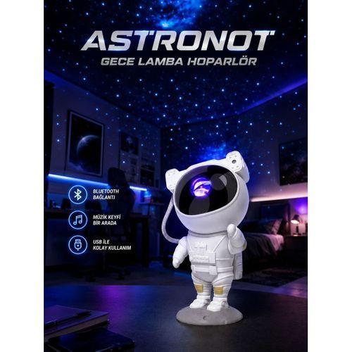 Projeksiyon Astronot Lamba Speaker Sevimli Astronot Bluetooth Hoparlör Yeni Nesil