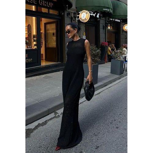 Afro Ajurlu Maksi Elbise 2796