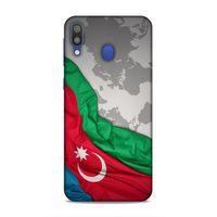 Samsung Galaxy M20 Uyumlu Kılıf Azarbaijan (16) Kalın Kılıf Harita Bayrak