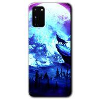 Galaxy S20 Kılıf HD Desen Baskılı Arka Kapak - Mega Kurt + Kırılmaz Cam