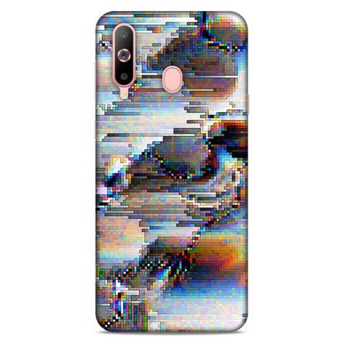 Lopard Samsung Galaxy A60 Uyumlu Kılıf PiXel (21) Koruyucu Kapak Beyaz