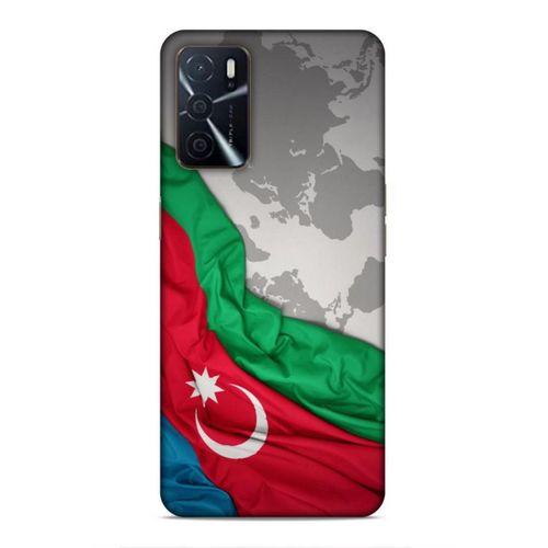 Oppo A16 Uyumlu Kılıf Azarbaijan (16) Kalın Kılıf Harita Bayrak
