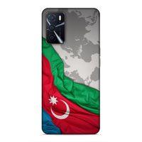 Oppo A16 Uyumlu Kılıf Azarbaijan (16) Kalın Kılıf Harita Bayrak