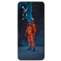 Xiaomi Mi 12 Kılıf HD Desen Baskılı Arka Kapak - Smoke Astronot