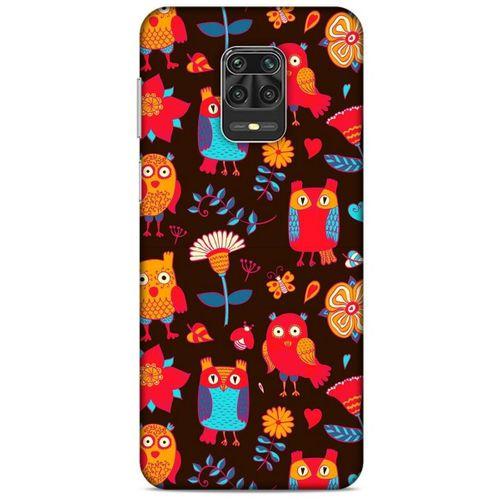 Baykuşlar (12) Desenli Silikon Kapak Telefon Kabı Xiaomi Redmi Note 9S Kılıf