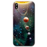 Huawei Y5 2019 Kılıf HD Desen Baskılı Arka Kapak + Temperli Cam - Cosmos