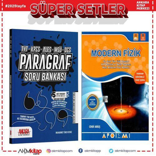 Apotemi Modern Fizik ve AKM Paragraf Soru Bankası Seti 2 Kitap