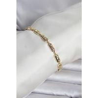 Pirinç Gold Renk Kutup Yıldızı İşleme Kadın Bileklik