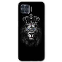 Oppo Reno 4 Lite Kılıf HD Desen Baskılı Arka Kapak - King Lion
