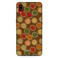 Samsung Galaxy A10s Kılıf Pastel Renkler (43) Thin Fit Kılıf Kahve Yeşil