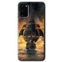 Galaxy S20 Kılıf HD Desen Baskılı Arka Kapak - Siyah İnci + Kırılmaz Cam