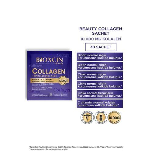 Bioxcin Beauty Collagen Toz 30 Saşe X 10.000 Mg Tip 1 - Tip 3 Hidrolize Kolajen - Keratin
