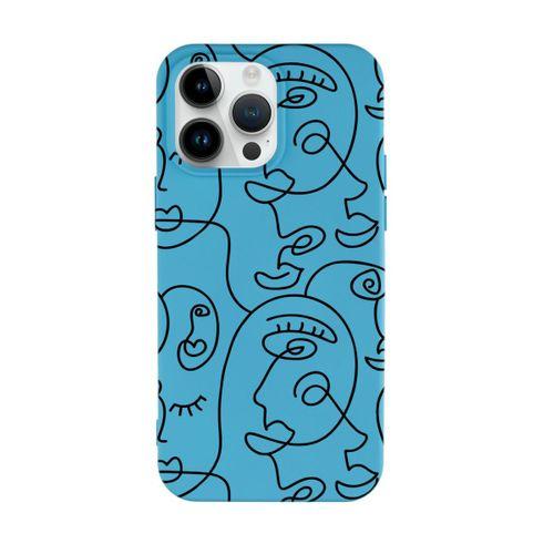 iPhone 14 Pro Max Uyumlu Face Art Desenli Premium Silikonlu Lansman Telefon Kılıfı