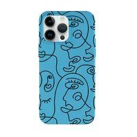 iPhone 14 Pro Max Uyumlu Face Art Desenli Premium Silikonlu Lansman Telefon Kılıfı