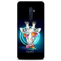 Oppo Reno 2 Kılıf FunnyMaX (6) Silikon Kılıf Siyah Zürafa
