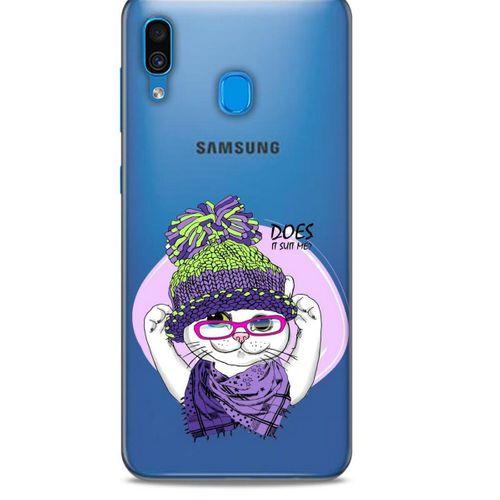 Zoologix (92) Samsung Galaxy A20s Şeffaf Kılıf Silikon Desenli