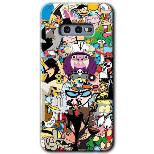 Samsung Galaxy S10e Kılıf Baskılı Kapak - Süper Çizgi Kahramanlar + 5D Tam Kaplayan Cam