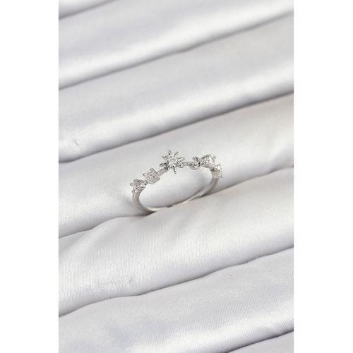 Pirinç Gümüş Renk Manifest Kadın Yüzük