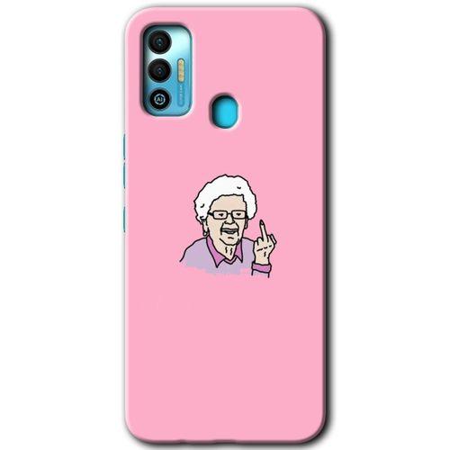 Potkal Hediye Fabrikası Tecno Spark 7T Kılıf HD Desen Baskılı Arka Kapak - Bad Grandmother