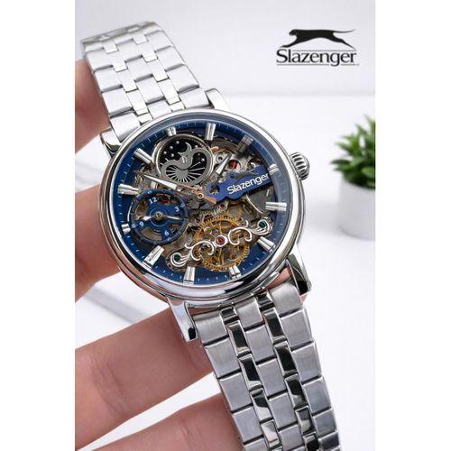 Slazenger Otomatik Seri Mehtap Ve Güneş Kadranlı İtalyan Bileklik Hediyeli Erkek Kol Saat O.2611.390