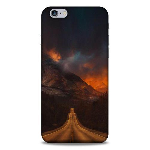 Lopard Apple Iphone 6S Plus Uyumlu Kılıf Gece'S (47) Crystal Flex Kılıf Kızıl Yol