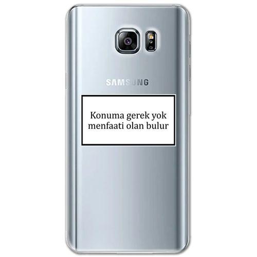 Galaxy Note 5 Kılıf HD Yazı Baskılı Silikon Arka Kapak - Yazı 6