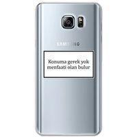 Galaxy Note 5 Kılıf HD Yazı Baskılı Silikon Arka Kapak - Yazı 6
