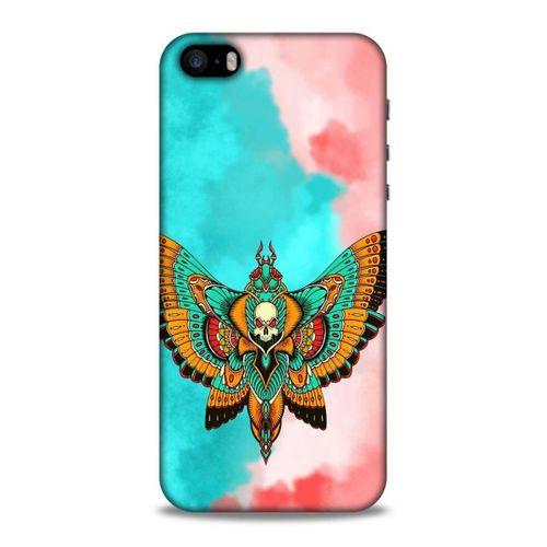 Lopard Apple iPhone SE Uyumlu Kılıf Tattoo's (21) Koruyucu Kapak İskelet Kelebek