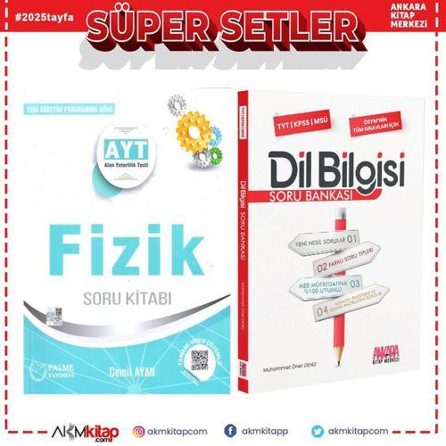 Palme Yayınları AYT Fizik ve AKM Dil Bilgisi Soru Bankası Seti 2 Kitap
