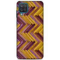 Lopard Samsung Galaxy A12 Uyumlu Kılıf Wood'X (35) Fit Design Kılıf Baskılı