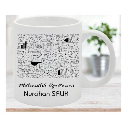 Matematik Öğretmenine Özel Öğretmenler Günü Hediyesi Kişiye Özel Kupa Bardak