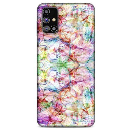 Samsung Galaxy M31s Kılıf Pastel Renkler (12) Koruyucu Silikon Beyaz Mavi