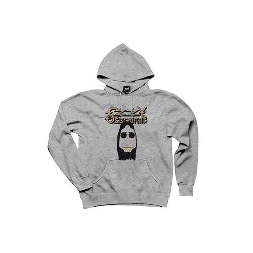 Ozzy Osbounre Drawing Gri Kapşonlu Sweatshirt Hoodie