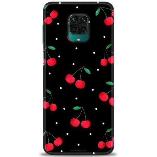 Xiaomi Redmi Note 9S Kılıf HD Baskılı Kılıf - Kirazlar + Tam Ekran Koruyucu